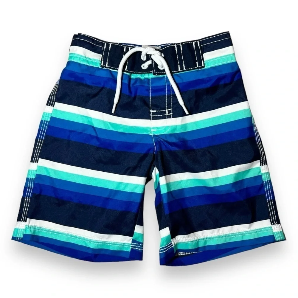 Gymboree Boy’s Striped Swim Trunks Blue Size 2T